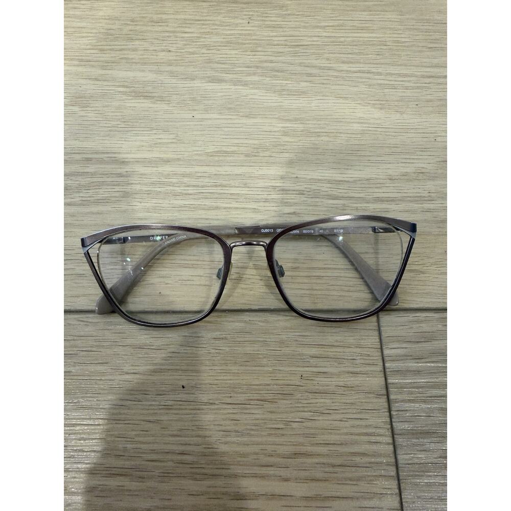 Draper James Eyeglasses Frames DJ5013 201 BROWN Cat Eye Semi Rim 50-19-140